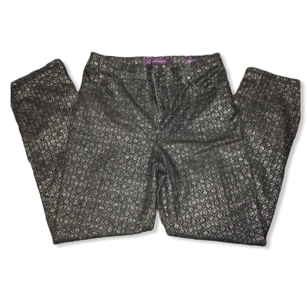 Gloria Vanderbilt Black/Silver Amanda Jean size 12